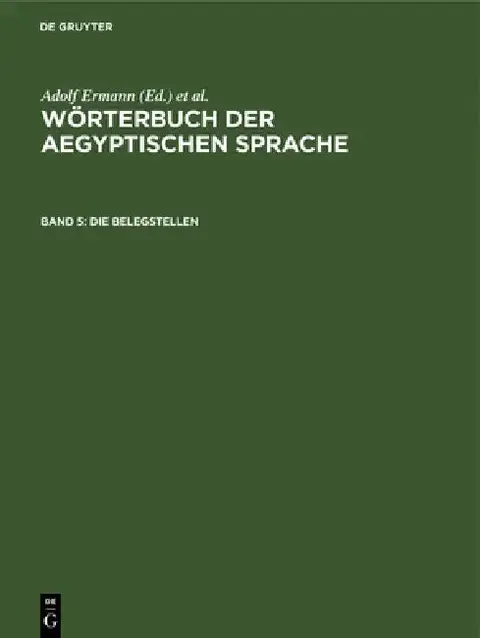 Cover of Die Belegstellen