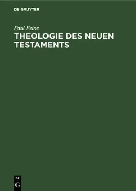 Cover of Theologie Des Neuen Testaments