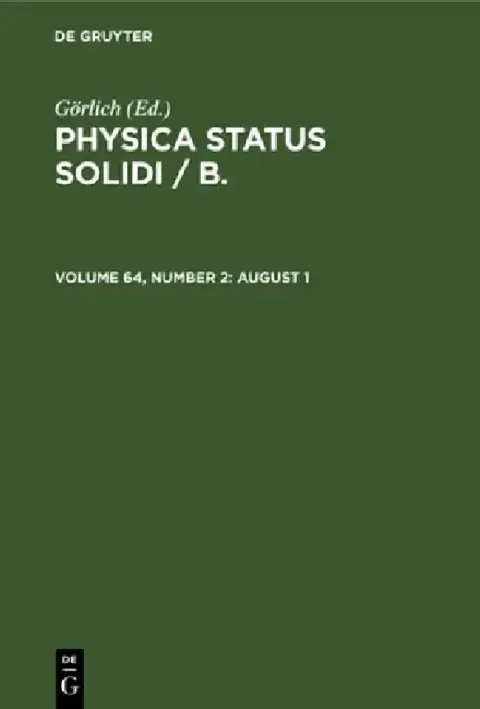 Cover of August 1