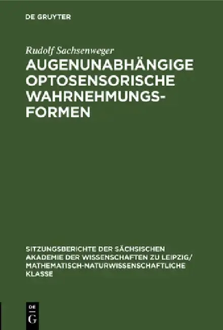 Cover of Augenunabhängige Optosensorische Wahrnehmungsformen