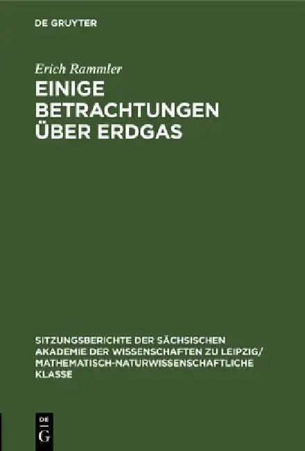 Cover of Einige Betrachtungen Über Erdgas