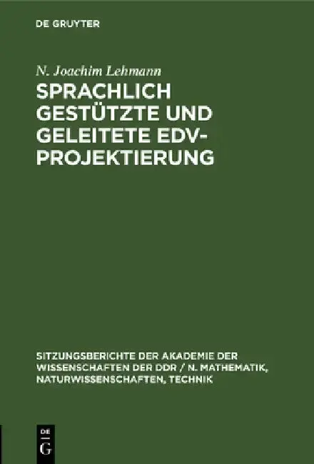 Cover of Sprachlich Gestützte Und Geleitete Edv-Projektierung