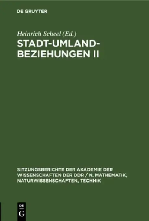 Cover of Stadt-Umland-Beziehungen II