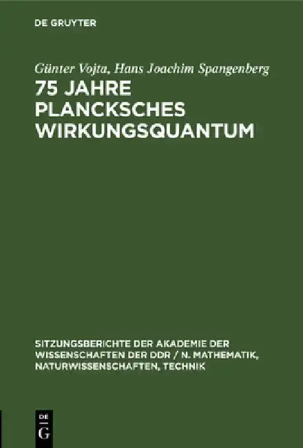 Cover of 75 Jahre Plancksches Wirkungsquantum