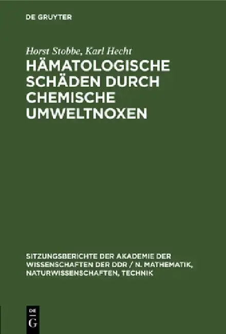 Cover of Hämatologische Schäden Durch Chemische Umweltnoxen