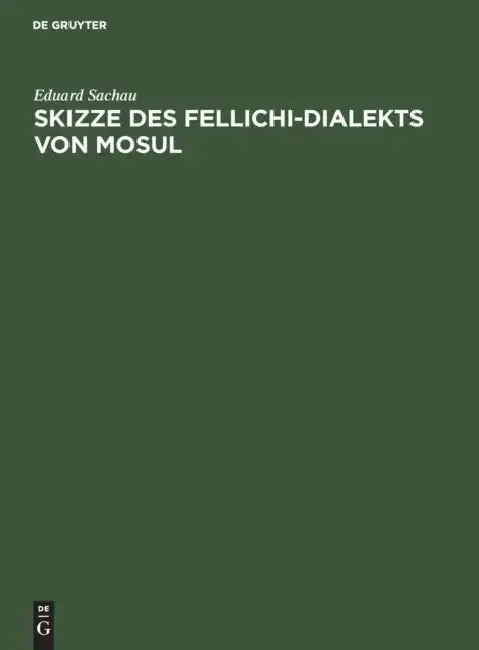 Cover of Skizze Des Fellichi-Dialekts Von Mosul