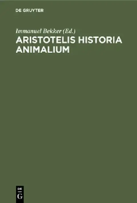 Cover of Aristotelis Historia Animalium
