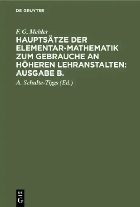 Cover of F. G. Mehler
