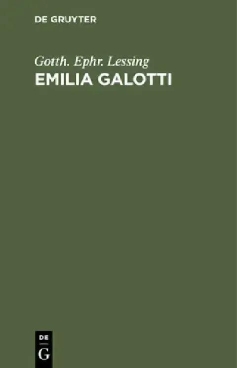 Cover of Emilia Galotti