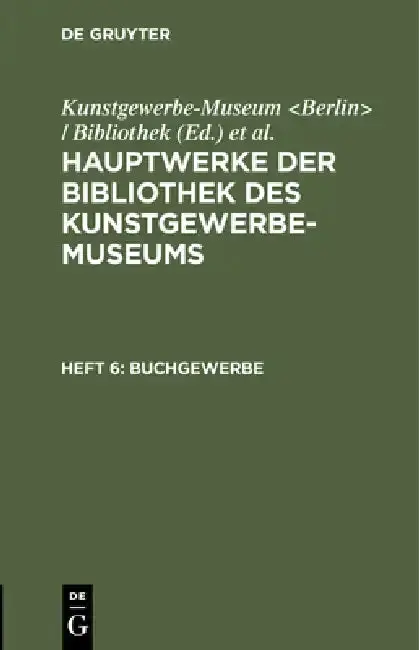 Cover of Buchgewerbe