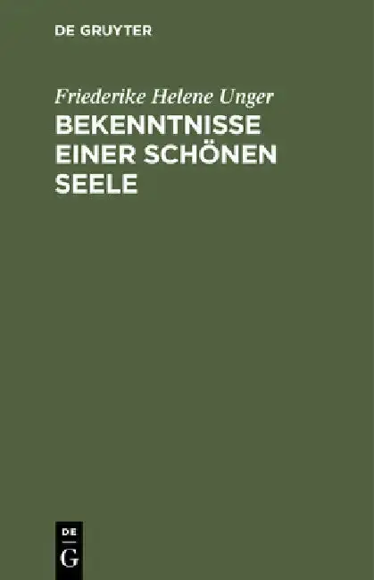 Cover of Bekenntnisse Einer Schönen Seele