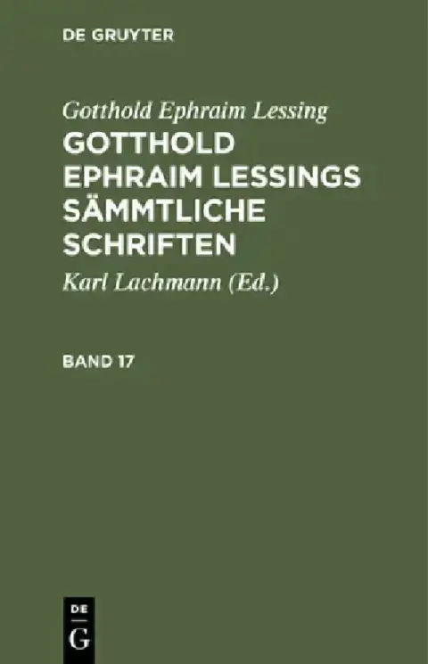 Cover of Gotthold Ephraim Lessing