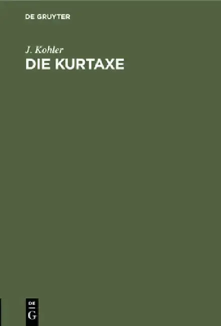 Cover of Die Kurtaxe