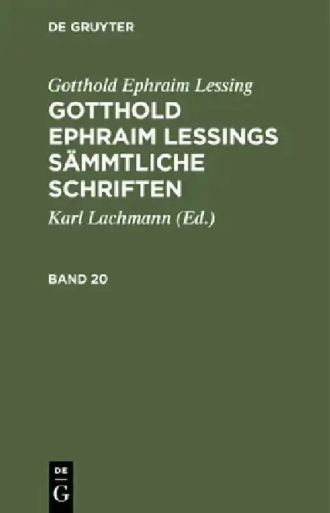 Cover of Gotthold Ephraim Lessing