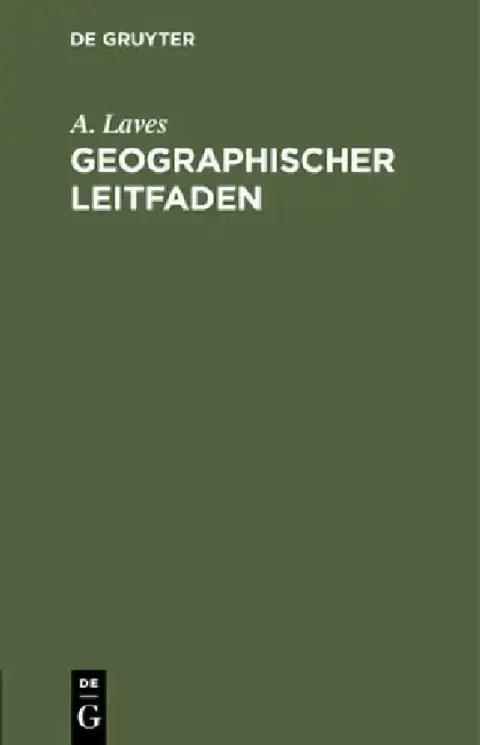 Cover of Geographischer Leitfaden