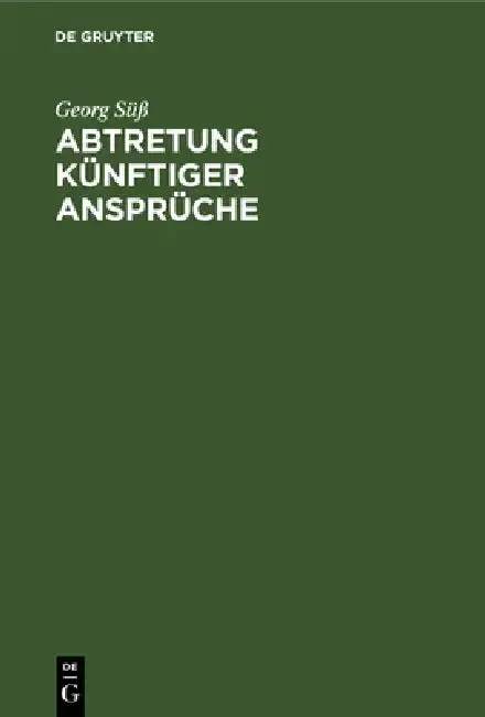 Cover of Abtretung Künftiger Ansprüche
