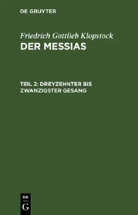 Cover of Dreyzehnter Bis Zwanzigster Gesang