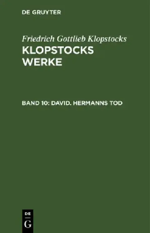 Cover of David. Hermanns Tod