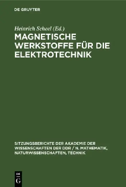Cover of Magnetische Werkstoffe Für Die Elektrotechnik
