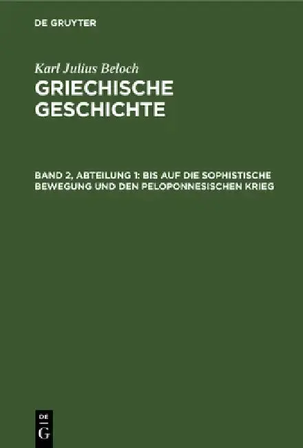 Cover of Bis Auf Die Sophistische Bewegung Und Den Peloponnesischen Krieg