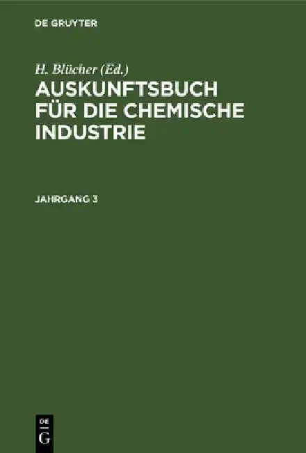 Cover of Auskunftsbuch Für Die Chemische Industrie