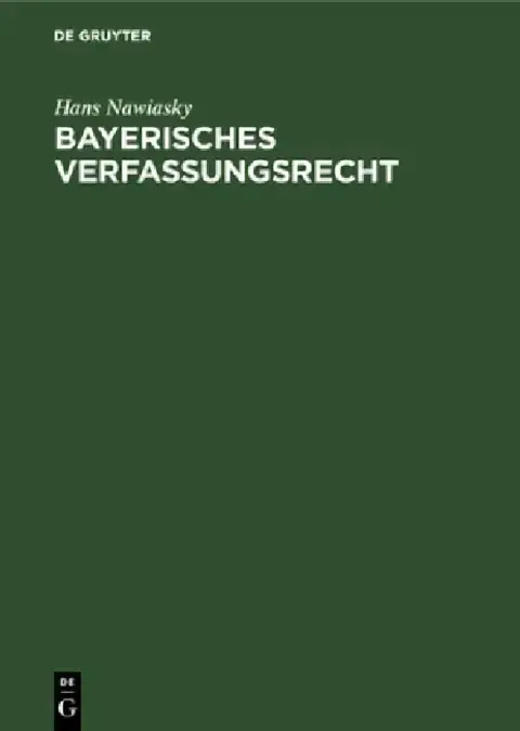 Cover of Bayerisches Verfassungsrecht
