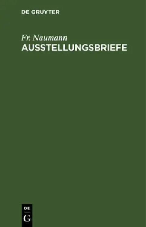 Cover of Ausstellungsbriefe