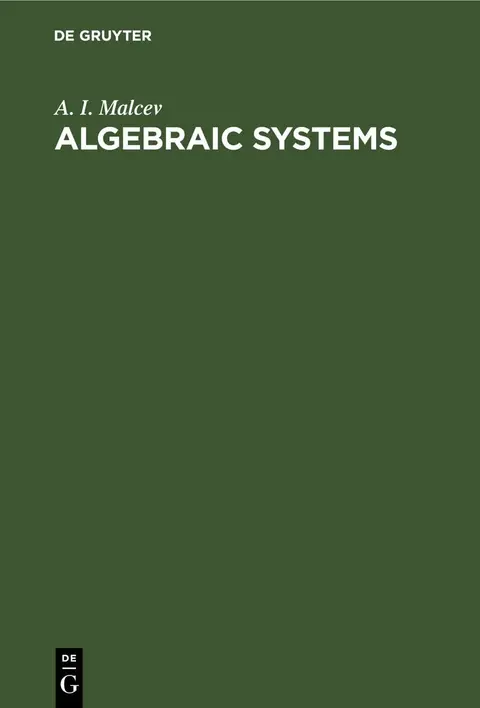 Cover of Algebraic Systems