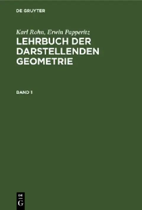 Cover of Karl Rohn; Erwin Papperitz