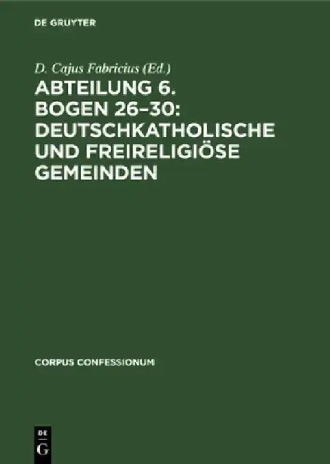 Cover of Abteilung 6. Bogen 26-30