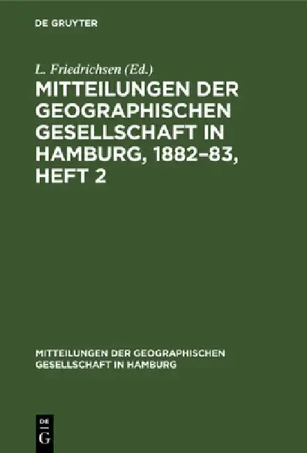 Cover of Mitteilungen der Geographischen Gesellschaft in Hamburg, 1882-83, Heft 2