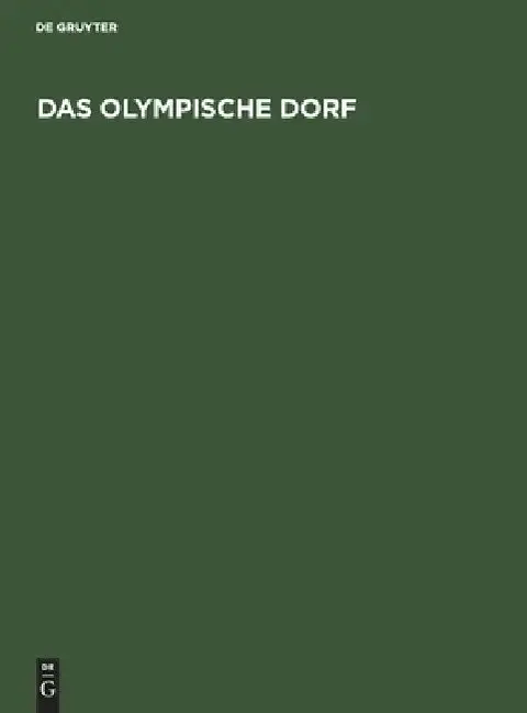 Cover of Das Olympische Dorf