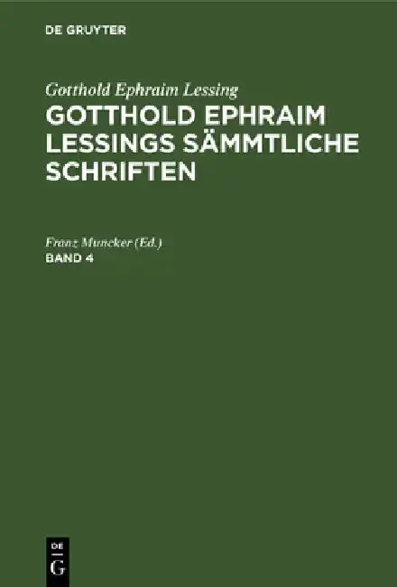 Cover of Gotthold Ephraim Lessings Sämmtliche Schriften