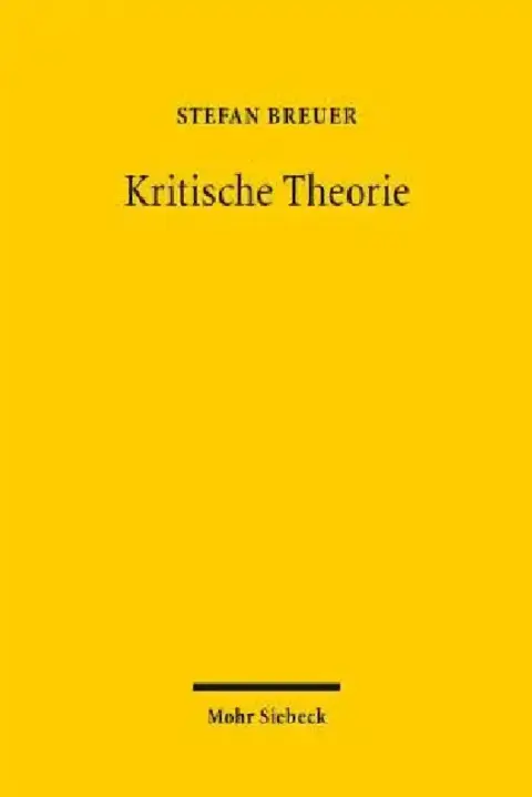 Cover of Kritische Theorie