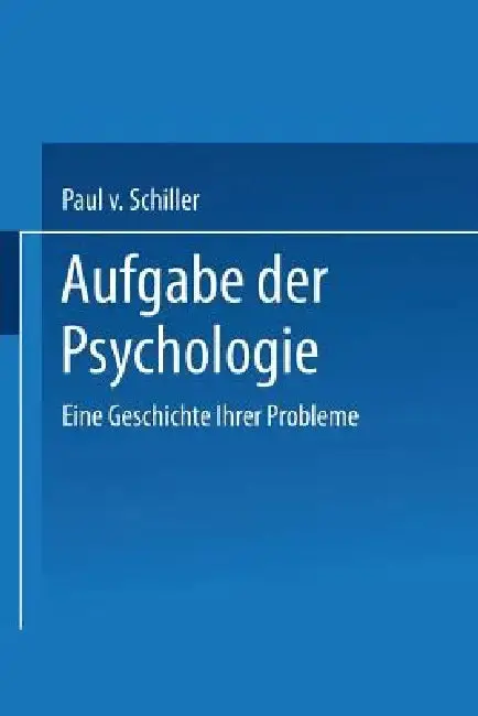 Cover of Aufgabe Der Psychologie