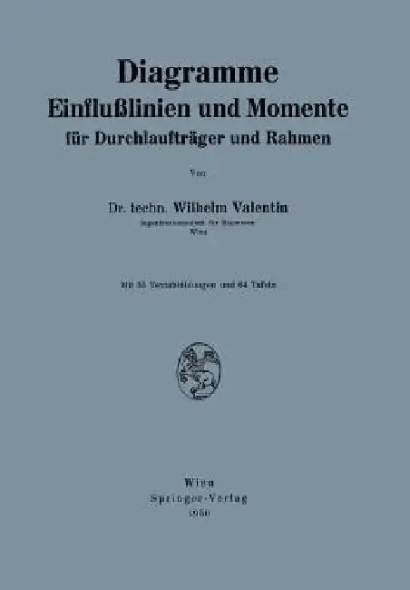 Cover of Diagramme Einflußlinien Und Momente Für Durchlaufträger Und Rahmen