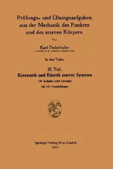 Cover of Kinematik Und Kinetik Starrer Systeme