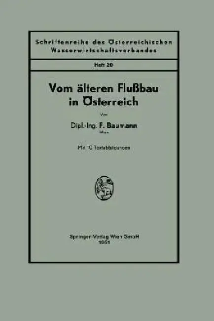 Cover of Vom Älteren Flußbau in Österreich
