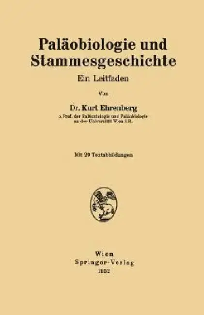 Cover of Paläobiologie Und Stammesgeschichte