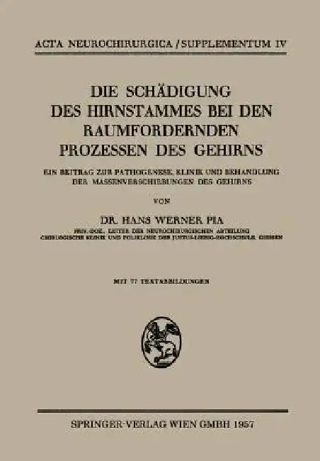 Cover of Die Schädigung Des Hirnstammes Bei Den Raumfordernden Prozessen Des Gehirns