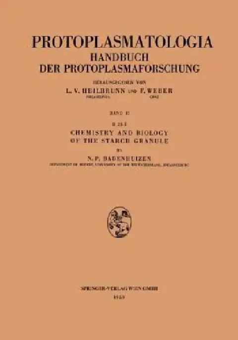 Cover of Chemistry and Biology of the Starch Granule
