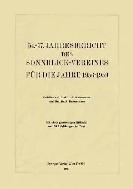 Cover of 54.-57. Jahresbericht Des Sonnblick-Vereines Für Die Jahre 1956-1959