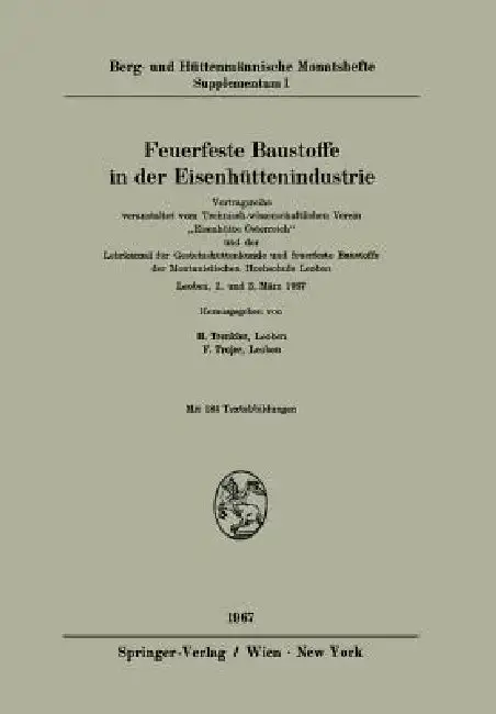 Cover of Feuerfeste Baustoffe in Der Eisenhüttenindustrie