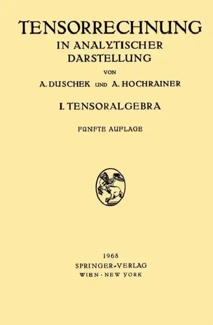 Cover of Grundzüge Der Tensorrechnung in Analytischer Darstellung