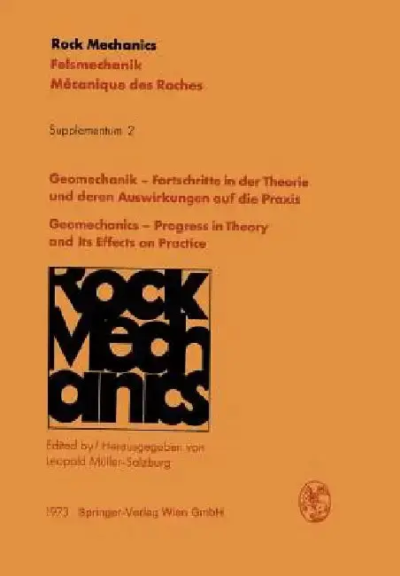 Cover of Geomechanik -- Fortschritte in Der Theorie Und Deren Auswirkungen Auf Die PRAXIS / Geomechanics -- Progress in Theory and Its Effects on Practice