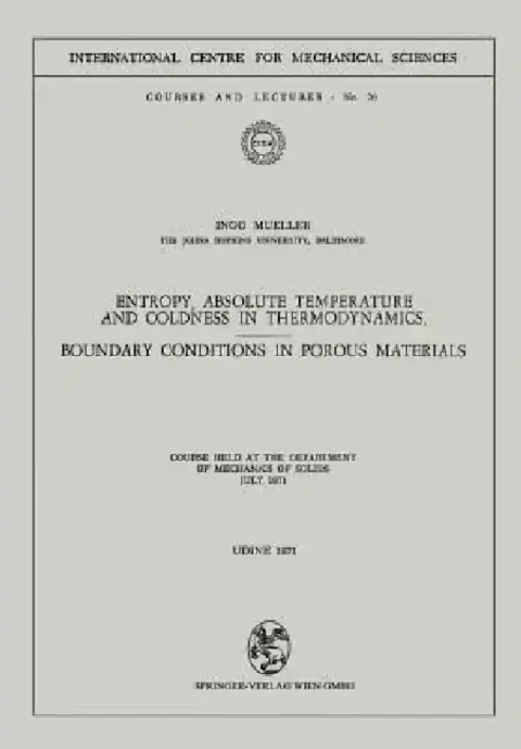 Cover of Entropy, Absolute Temperature and Coldness in Thermodynamics