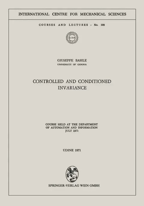 Cover of Controlled and Conditioned Invariance