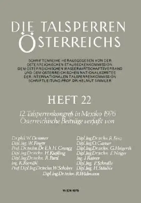 Cover of 12. Talsperrenkongreß in Mexiko 1976