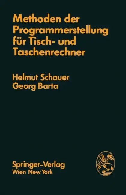 Cover of Methoden Der Programmerstellung Für Tisch- Und Taschenrechner