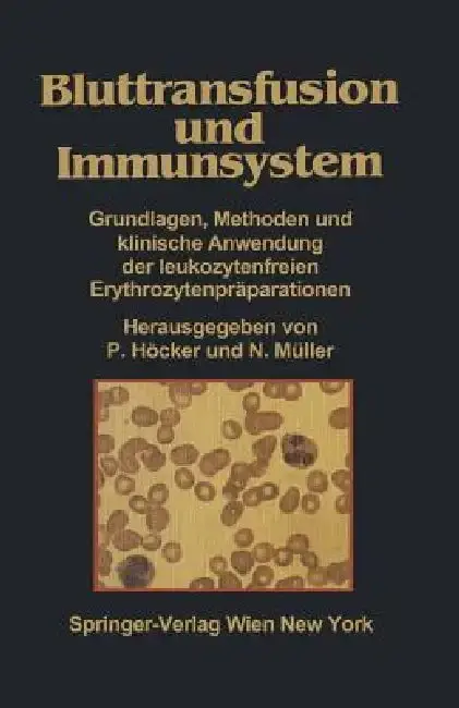 Cover of Bluttransfusion Und Immunsystem